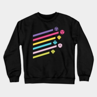 Pastel D20 Dice Unicorn Colors Tabletop RPG Crewneck Sweatshirt